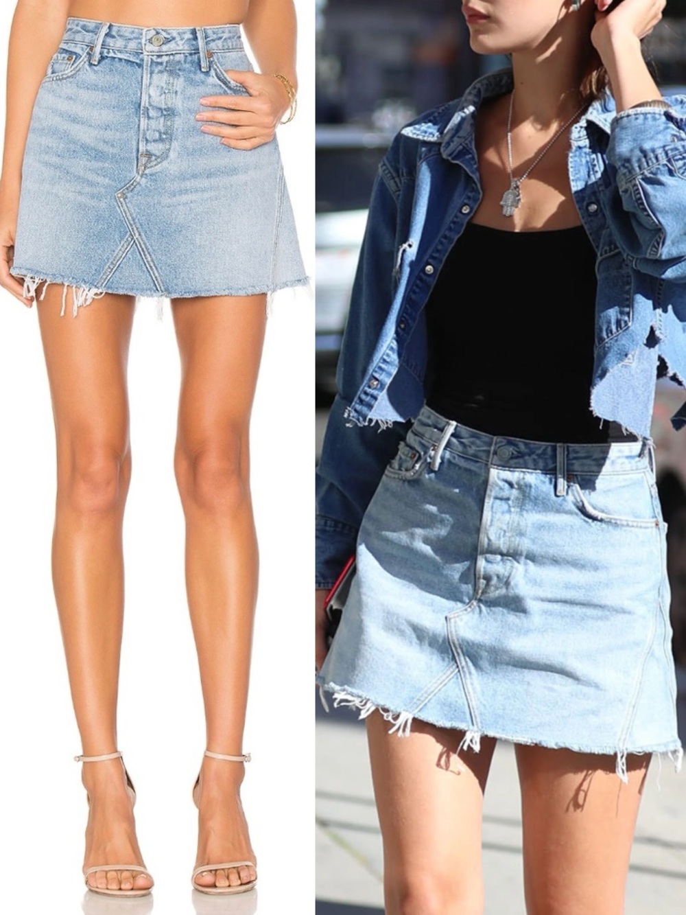 GRLFRND The Eva Denim Skirt